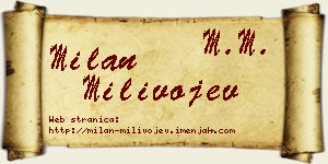 Milan Milivojev vizit kartica